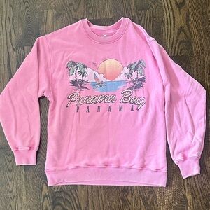 Hollister Pink Panama Bay Graphic Sweatshirt